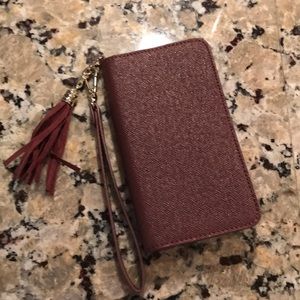 Burgundy Wristlet